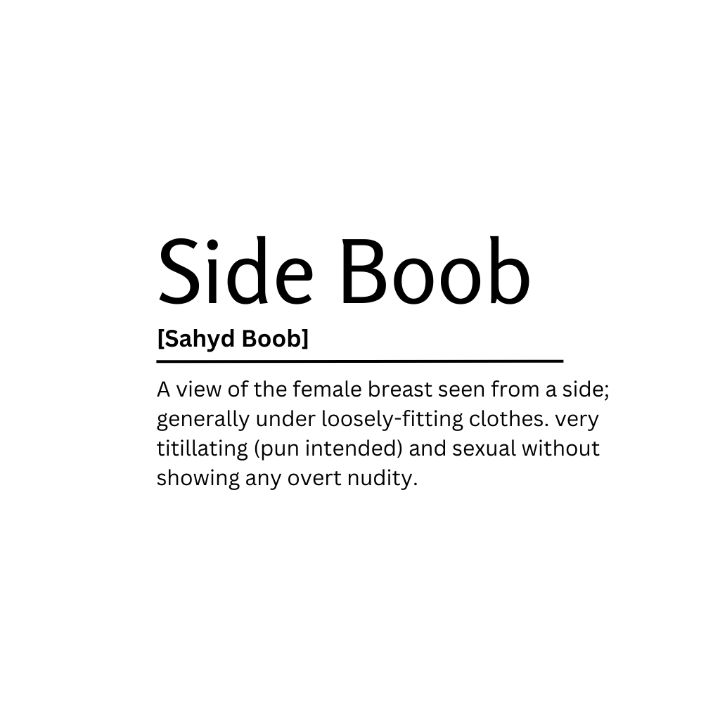 Side Boob Dictionary Definition - Kaigozen - Digital Art, Humor & Satire,  Signs & Sayings - ArtPal