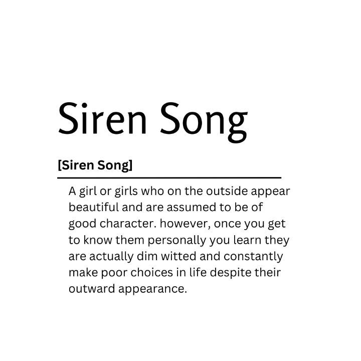 Siren Song Dictionary Definition - Kaigozen - Digital Art & AI, Humor