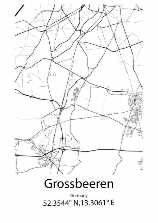 Grossbeeren, Germany Map - Kaigozen - Drawings & Illustration, Places ...