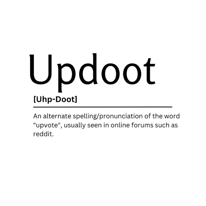 Updoot Dictionary Definition - Kaigozen - Digital Art, Humor