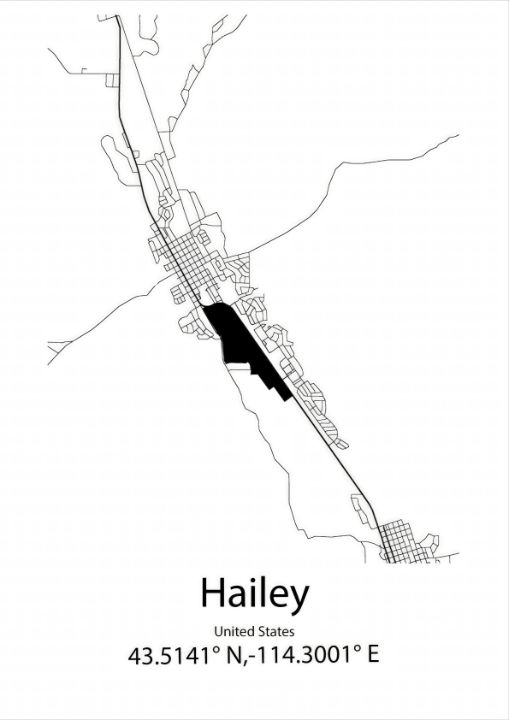 Hailey, United States Map - Kaigozen - Drawings & Illustration, Places ...