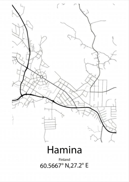 Hamina Map Hamina, Finland Map - Kaigozen - Drawings & Illustration, Places ...