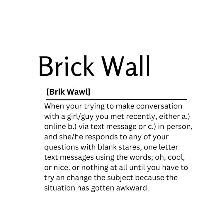 Brick Wall Dictionary Definition Kaigozen Digital Art, Humor
