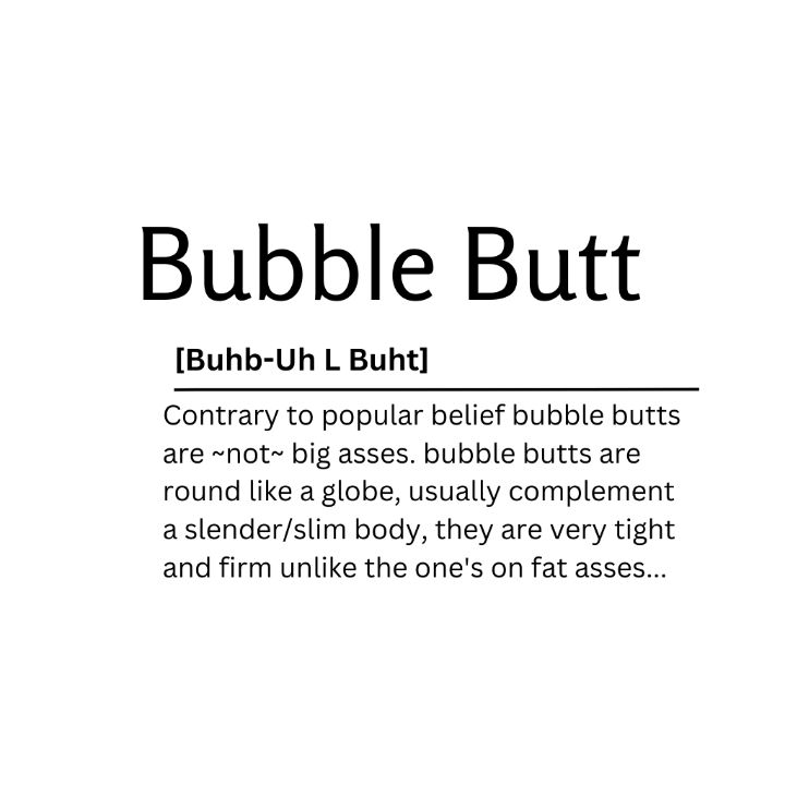 What Does 'Bubble Butt' Mean?  Slang Definition of Bubble Butt