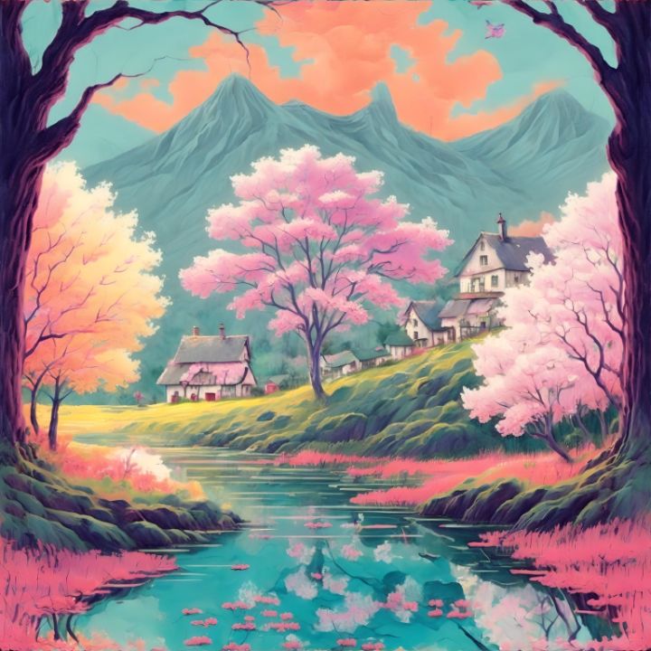 Enchanted River CreatAIve Gallery Digital Art AI Landscapes enchanted-river-creataive-gallery-digital-art-ai-landscapes