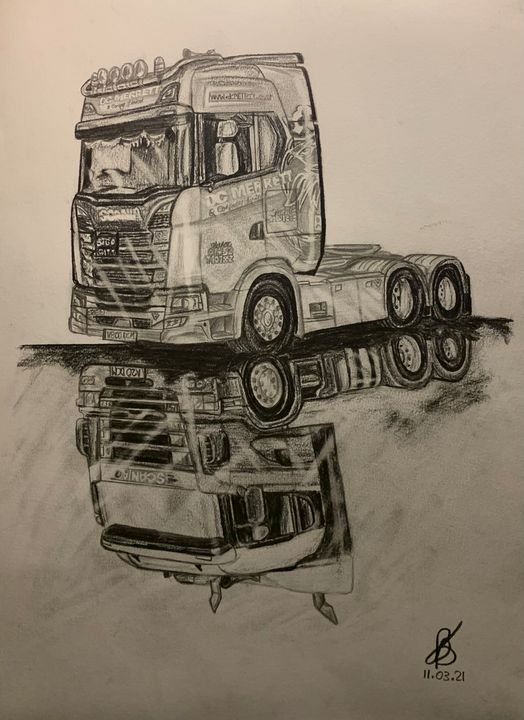 Reflection of the past - Bill Drury - Drawings & Illustration, Vehicles ...