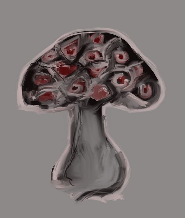 Halloween Mushroom - Art by Susanna Schorr