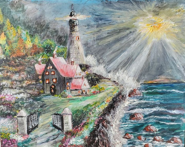 Lighthouse Village - Claude's Paintings