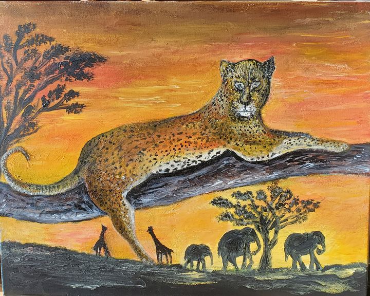 Leopard in the Wild - Claude's Paintings