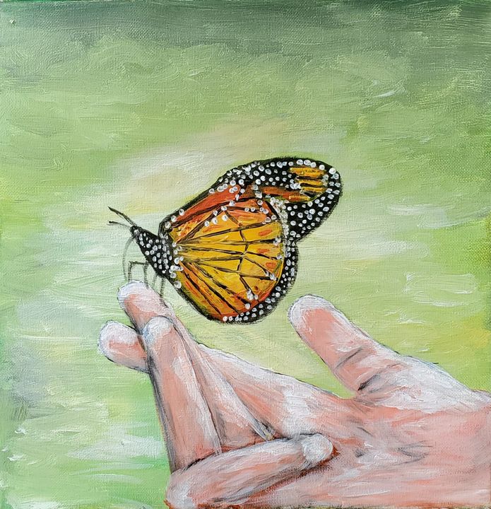 Butterfly finger - Claude's Paintings
