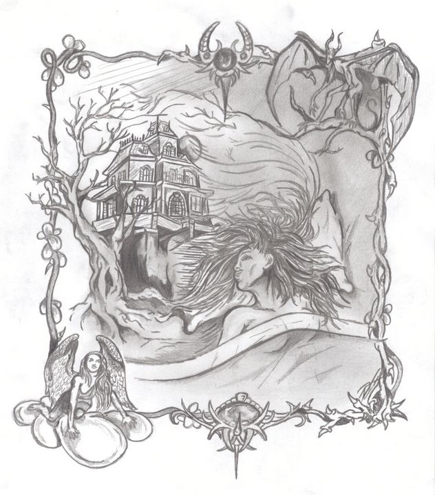 Drawing - Dark art - Drawings & Illustration, Fantasy & Mythology,  Dreamscapes - ArtPal