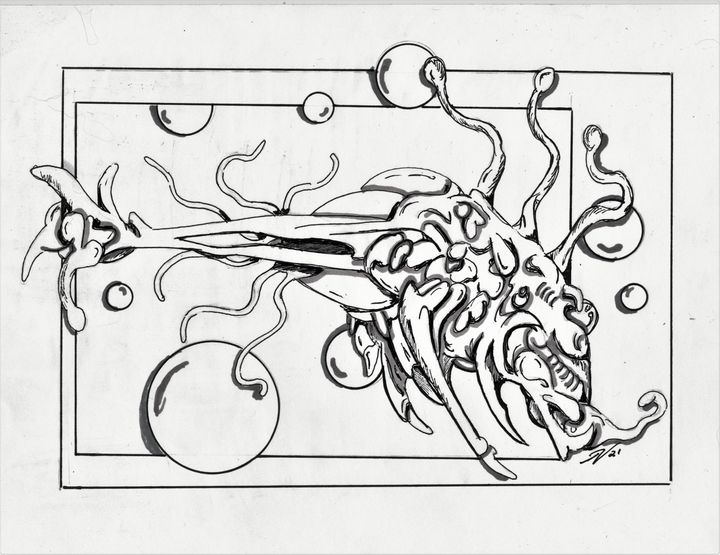 alien fish - Vogtvisions - Drawings & Illustration, Abstract, Geometric ...