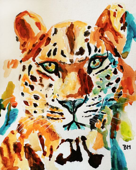 Leopard ink - By Mris - Paintings & Prints, Animals, Birds, & Fish ...
