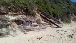 Sand to stairs