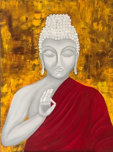 Buddha oil painting