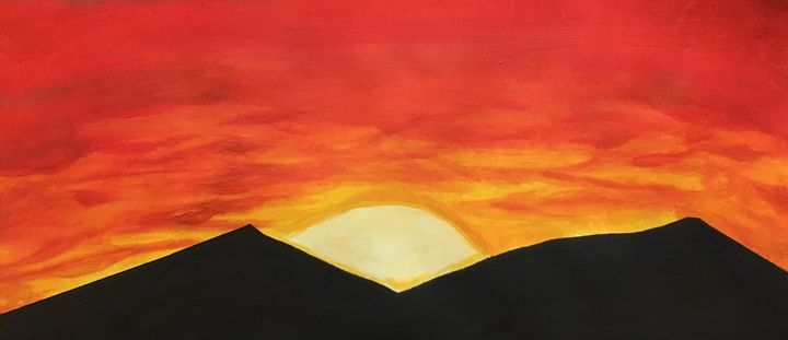 Sunset Over Dark Mountains -  Kazeninja28