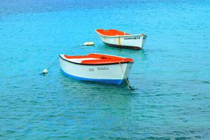 Small Colorful Boats - Bonaire