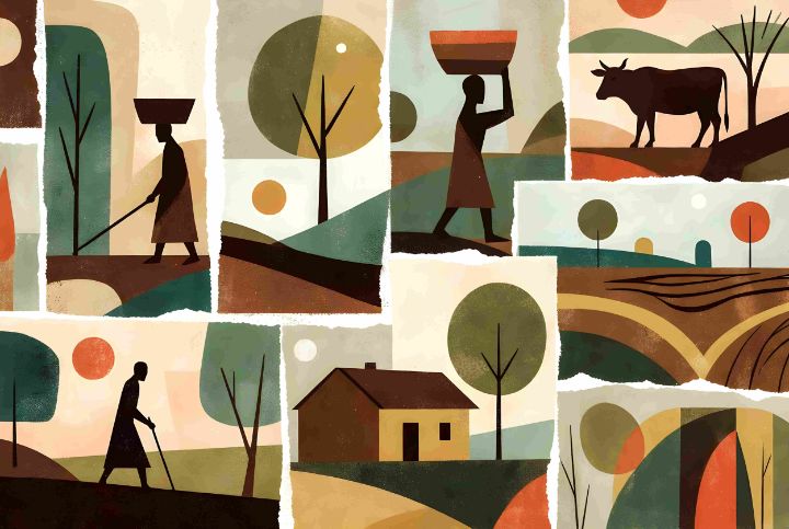 Abstract rural scenes - Tes112Designs - Digital Art & AI, Abstract ...
