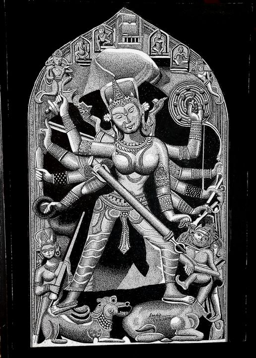 Mahishasura Art | Mahishasura Mardini Art in Delhi - Kiran Nadar Museum of  Art