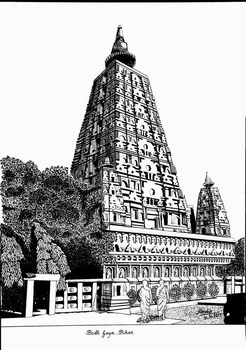 Mahabodhi Temple at Bodh Gaya , Bihar ~ HISTORY OF INDIA | Bodh gaya, History of india, Gaya