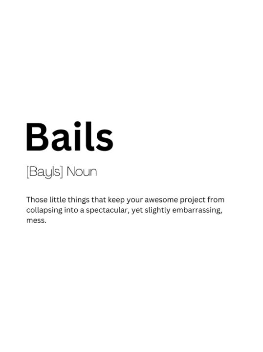 Bails Dictionary Definition Dictionary Art Digital Art AI Humor Bails dictionary definition dictionary art digital art ai humor
