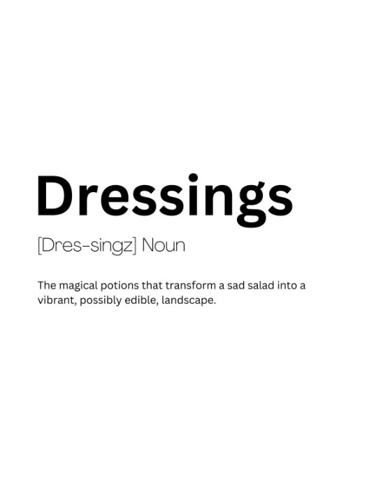 Dressings Dictionary Definition - Dictionary Art - Digital Art & AI ...