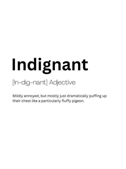 Indignant dictionary definition dictionary art digital art ai