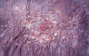 Large blossoms painting 100x160cm