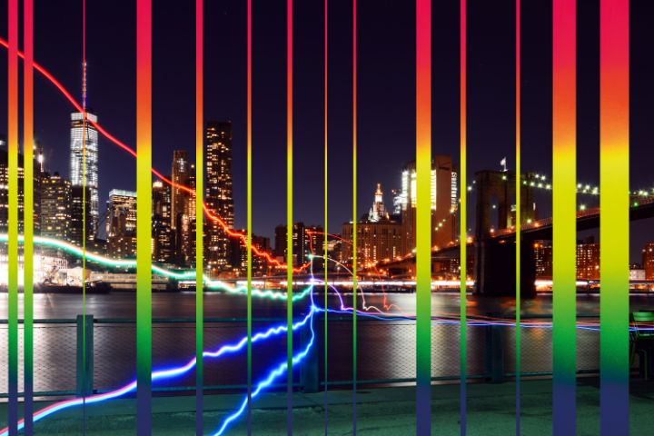 Rainbow on Skyline New York City - Fabian Freese Painting - Photography ...