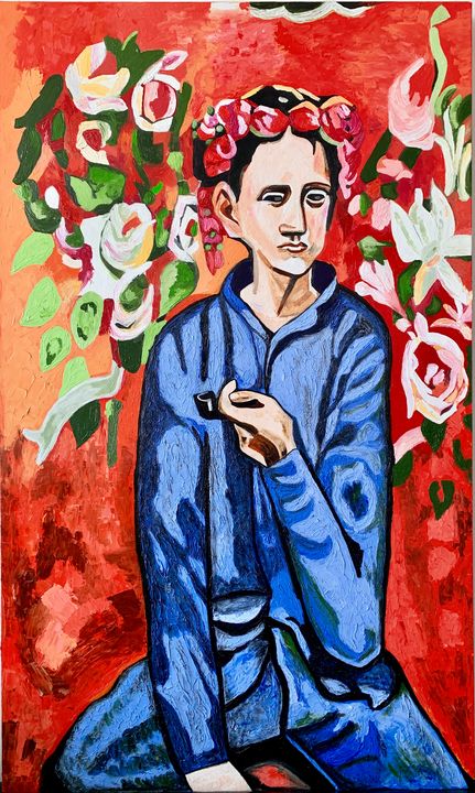 & Collectibles Lithographs Prints Picasso Gar\u00e7on \u00e0 Pipe Boy with Pipe Rose Period Print Mounted On Stretched Canvas etna.com.pe