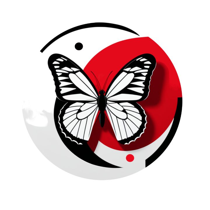 Butterfly Ying-Yang Design - Digital AI Art - Paintings & Prints ...