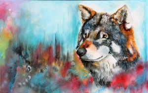 Artistic Watecolor Wolf Painting Set - CreativeModernArt - Paintings &  Prints, Animals, Birds, & Fish, Wolves - ArtPal