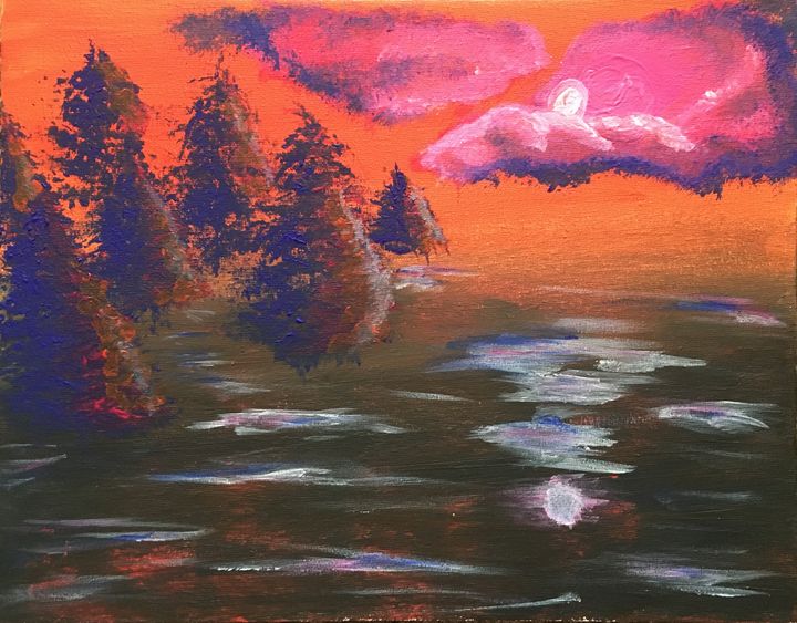 Abstract evening - ArtOfDeshawn - Paintings & Prints, Abstract ...