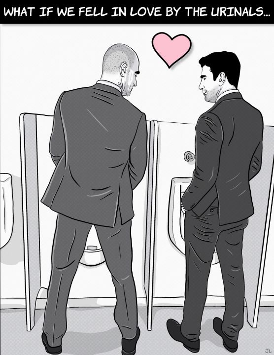 Guy Math Urinal The Urinals - Jason Lloyd Art - Paintings & Prints, People & Figures ...