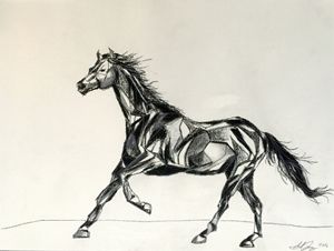 Abstract Running Horse