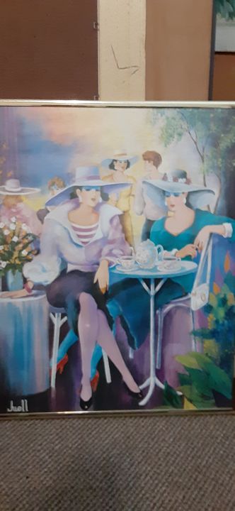 Ladies having tea - Affordable artworks co.