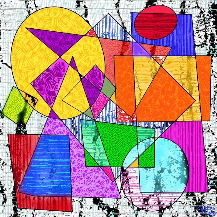 Artist Ruffo Geometrical mesh - Raoul Ruffo - Digital Art & AI, Abstract, Geometric ...