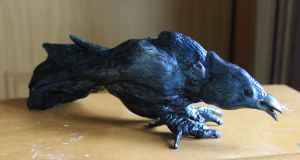 Caron the Raven - Debbie Pain, Spellbound Art & Sculptures