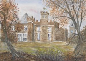 Craig y Nos Castle in Watercolour - Debbie Pain, Spellbound Art & Sculptures