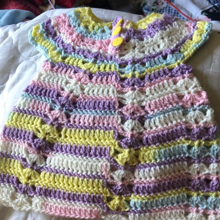 Crochet baby dress - Fine Art and Crochet