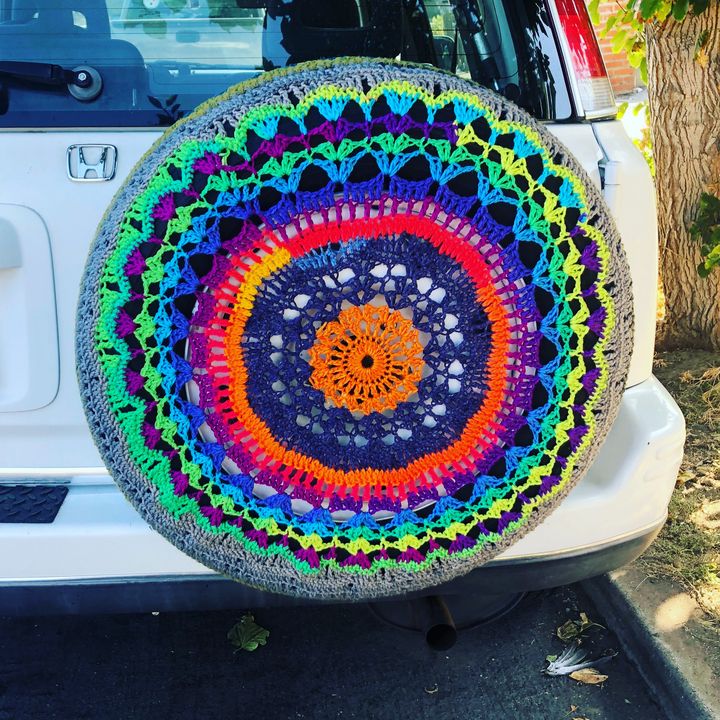 Crochet tire cover Fine Art and Crochet Crafts & Other Art, Other