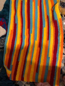 Crochet colorful blanket