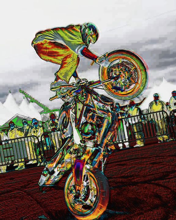 Pop up wheelies - Wheelie Art by Amanda Puggle - Digital Art & AI