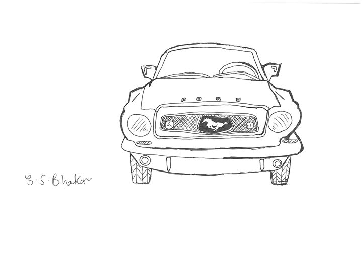 Sketch of Ford Mustang GT by WOLFIESNIPE on DeviantArt