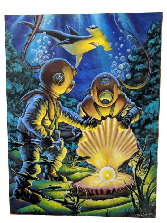 Two Divers - Tim Collins Art
