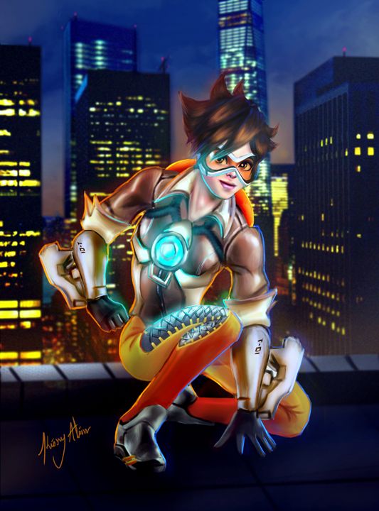 Tracer From Overwatch Art Print 