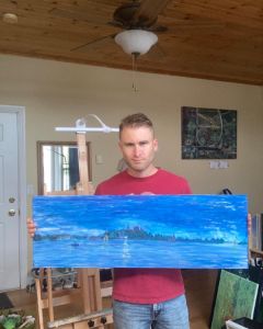Boldt Castle, Plein Air, Night