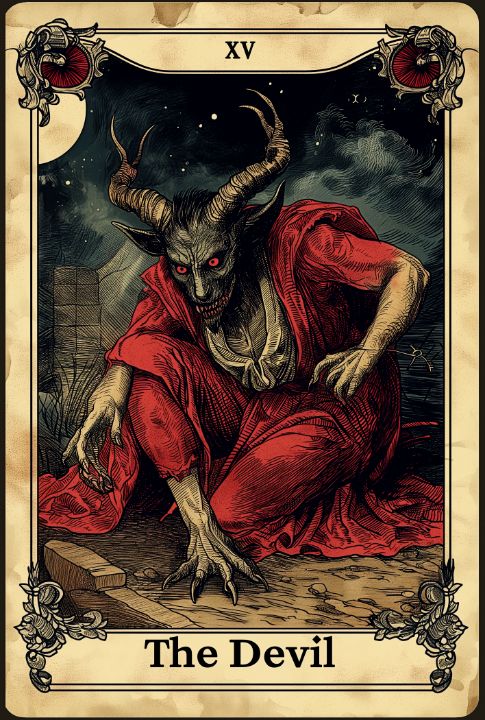 Devil tarot card - Gameover art