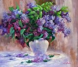 Still Life with Lilac Painting  Giochimo Galbusera Oil Paintings