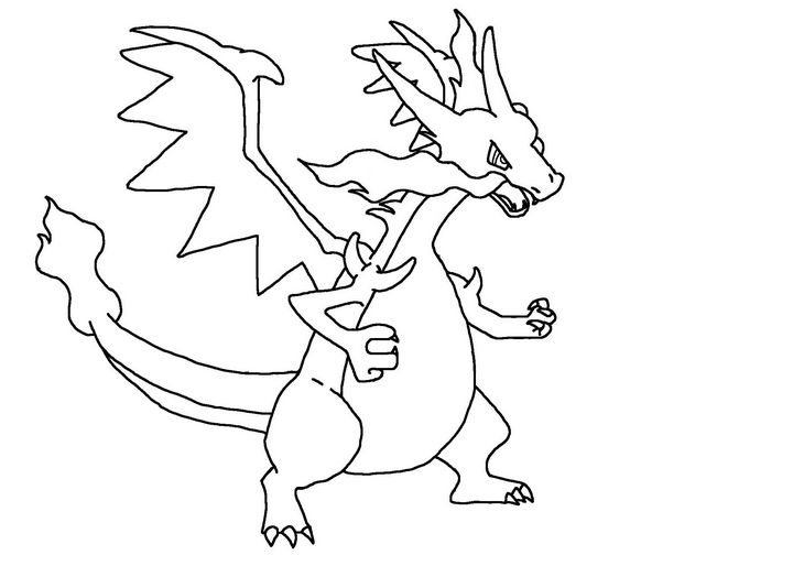 How to Draw Mega Charizard X - Pokemon Drawing - YouTube